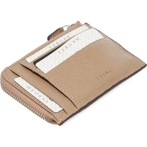 Bej Hakiki Deri Unisex Kredi Kartlık - S1KK00000265-S95