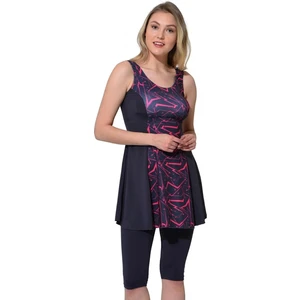 Kadın Desenli Parçalı Taytlı Elbise Mayo