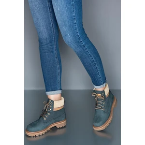 015G0095 Colorado Deri Kadın Bot Lacivert