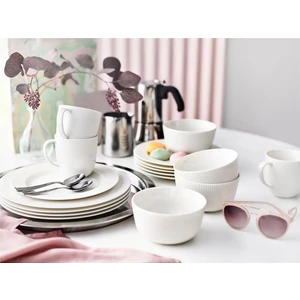 IKEA 24 Parça Ofantlıgt Yemek Takımı Meridyendukkan Beyaz Renk Modern Klasik Set Feldispat Porselen