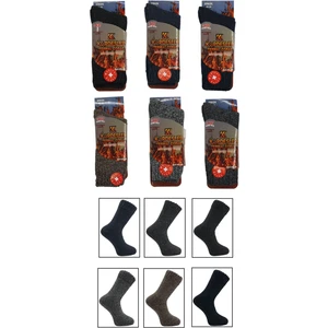 Kardeşler Çorap Erkek Lambswool Termal Yün Kışlık Havlu Kalın Çok Renkli Çorap 6'lı Paket Isıyı Içeride Tutar