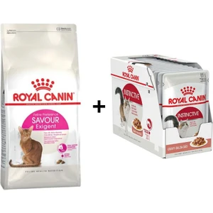 Royal Canin Savour Exigent  Kuru Kedi Maması 10 kg + 12 Adet Royal Canin Instinctive gravy Yaş Kedi Maması 85 gr