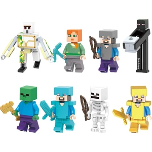 JeaLove Jea Love Minecraft 8 Parçalı Aksiyon Figürü Seti (Yurt Dışından)