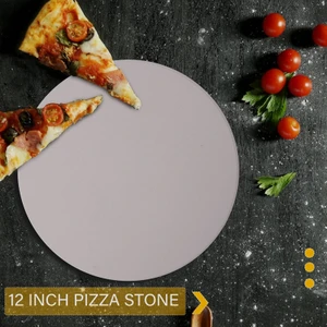 12 Inç Seramik Pizza Taşı Pizza Pişirme Taşı / Tavası, Izgara ve Fırın Için Mükemmel - Termal Dirençli, Dayanıklı ve Güvenli (Yurt Dışından)