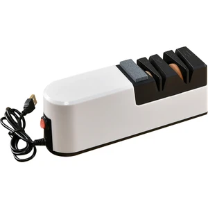 USB Hızlı Elektrikli Bıçak Bileyici Otomatik Ayarlanabilir Kalemtıraş 3 Aşamalı Bıçaklar Makas Ev Kalemtıraş (Yurt Dışından)