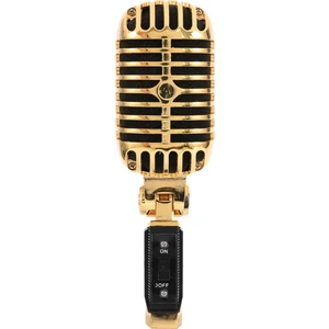 Profesyonel Kablolu Vintage Klasik Mikrofon (Altın) (Yurt Dışından)