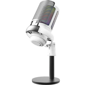 USB Oyun Kondenser Mikrofon Bilgisayar Kayıt Rgb Aydınlatma Beyaz (Yurt Dışından)