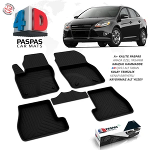 S-Dizayn Ford Focus 3 SD 4D Havuzlu Paspas 2011-2014 A+Kalite