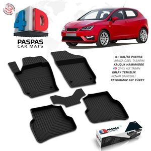 S-Dizayn Seat Ibiza 4D Havuzlu Paspas 2009-2017 A+Kalite