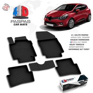 S-Dizayn Renault Clio 4 4D Havuzlu Paspas 2012 ve Üzeri A+Kalite