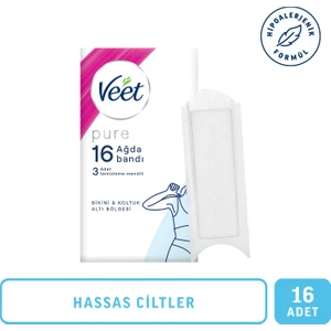Pure Hipoalerjenik Sir Ağda Bandı Bikini & Koltuk Altı Bölgesi 16'lı