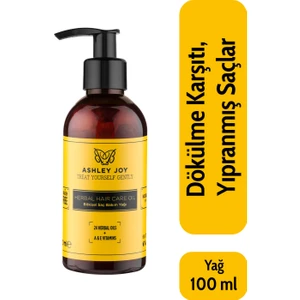 Ashley Joy Yıpranmış Saçlar İçin Bitkisel Saç Bakım Yağı 100 Ml