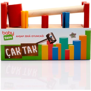 Baby Toys Montessori Ahşap Çak Tak Oyunu