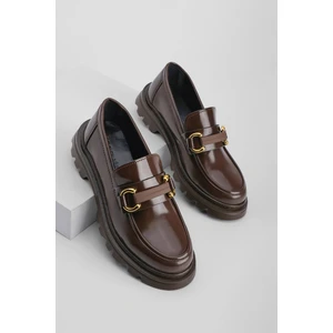 Kadın Loafer Yüksek Taban Tokalı Günlük Ayakkabı Kinles