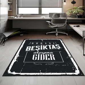 Dekoratif Özel Tasarım Yıkanabilir,ince, Kaymaz Tabanlı, Modern Genç Oda Halısı