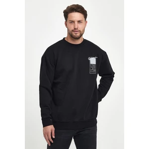 3 Iplik Şardonlu Bisiklet Yaka Sweatshirt RD24KE055457