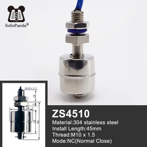 M10 * 100MM Çift Seviye Kontrolü Paslanmaz Çelik Su Seviyesi Sensörü Sıvı Şamandıra Anahtarı 220V 1.5A 50W 45-120MM Normal Yakın (Yurt Dışından)