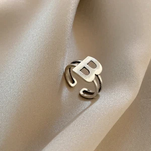 Kadın Modası B Harfli YÜZÜK-J533 Gümüş (Yurt Dışından)