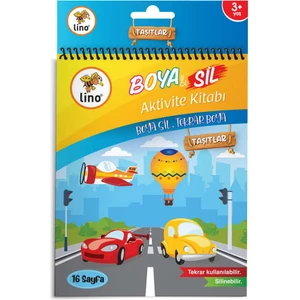 A5 16 Sayfa Boya&sil Aktivite Kitabı- Taşıtlar BS-1001