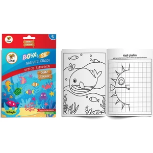 Boya Ve Sil Aktivite Boyama Kitabı - Deniz Canlıları BS-1002