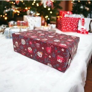 Roco Paper Co. Roco Paper Italyan Premium Yılbaşı Hediye Paketleme Ambalaj Kağıdı Rulo NO:318E 70*300 cm