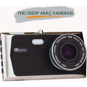 HC-004 4" Inc Dokunmantik IPS Ekran Araç İçi Ön ve Arka Gece Görüşlü Yol Kayıt Kamerası Çift Kamera