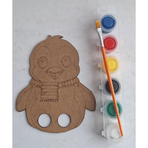 Penguen Parmak Kukla Ahşap Boyama Aktivite Etkinlik Sanat Hobi Seti