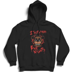 The Fame Five Nights At Freddy's, 5naf, Fnaf, I Survived 5 Nights, Oyun, Game Kapüşonlu Sweatshirt Hoodie