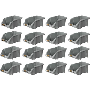 Plastik Avadanlık Parça Kutusu 16 Parça Gri 103X165X75 mm