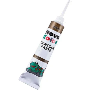 Altın Sarı Kontür Boyası 25 ml 1 Adet Cam Vitray Boyası Kontur Gold Vitray Çalışması