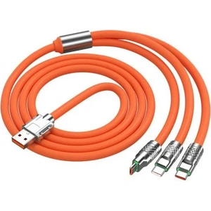 Coofbe Super Turbo Şarj 120W 3in1 Şarj Kablosu Micro Type-C Iphone Şarj Kablosu Kalın Kopmaz Kablo
