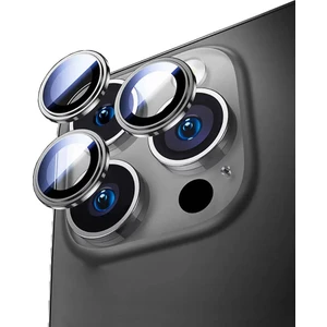 iPhone 15 Pro ​​​uyumlu Wiwu Lens Guard Metal Kamera Lens Koruyucu Siyah
