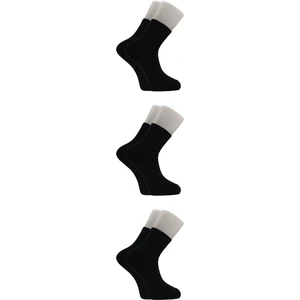 Kardeşler Çorap Unisex Siyah Yarım Konç Tenis Çorap Kolej 3'lü Paket