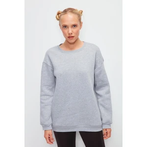 Muni Muni Bisiklet Yaka Düz Renk Sweatshirt