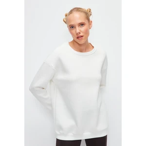 Muni Muni Bisiklet Yaka Düz Renk Sweatshirt