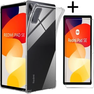 M.TK Moveteck Redmi Pad Se 11 Inç Tablet Kılıfı ve Ekran Koruyucu Nano Cam Set Ön Arka Tam Kaplama 2 In 1