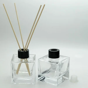 Boş Parfüm Şişesi 110 ml (3 Adet) Kare Bambu Boş Şişe