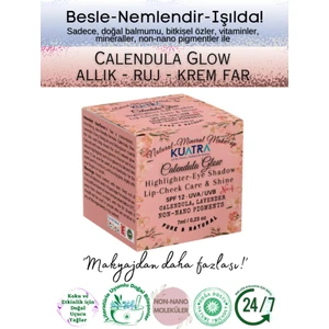 Calendula Glow Doğal İçerikli Nemlendirici - Antioksidan Işıltı Veren Balm (Highlighter-Göz Farı-Allık-Ruj) 7ml