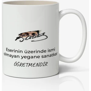 Nostaljik Lezzetler 24 Kasım Öğretmenler Günü Tasarımlı Kupa Bardak Baskılı Kahve Kupa Bardak Model 8