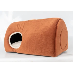Hayhay Petshop Uyku Tüneli Ev Kedi ve Köpek Yatağı Peluş Yumuşak Yapılı