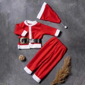 Erkek Çocuk Noel Baba Kostümü Noel Kıyafeti Yılbaşı Kostüm
