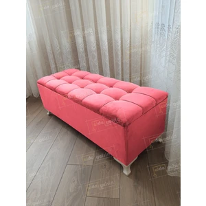 Yeni Model Lüks Çizgi Kapitoneli Sandıklı Puf Bench (100*45)