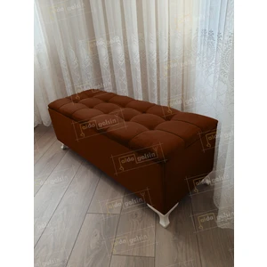 Yeni Model Lüks Çizgi Kapitoneli Sandıklı Puf Bench (100*45)