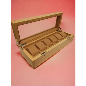 Stand Market  Saat Kutusu Özel Üretim Ahşap Piano Cream 6'lı