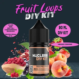 Nuclear Kimya Fruit Loops 30 60 100 ml Dıy Kit Yabanmersini Nar Çilek Gıda Aroması 6 ml (Aroma Içerir