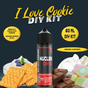 Nuclear Kimya I Love Cookie 30 60 100 ml Dıy Kit Bisküvi Çikolata Aroması ( 6 ml Aroma Içerir )