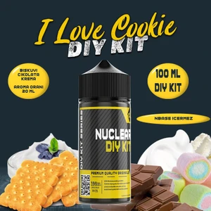 Nuclear Kimya I Love Cookie 30 60 100 ml Dıy Kit Bisküvi Çikolata Aroması ( 6 ml Aroma Içerir )