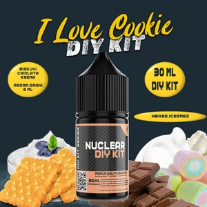 Nuclear Kimya I Love Cookie 30 60 100 ml Dıy Kit Bisküvi Çikolata Aroması ( 6 ml Aroma Içerir )
