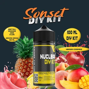 Nuclear Kimya Sonset Dıy Kit Mango Ananas Şeftali Gıda Aroması ( 6 ml Aroma Içerir ) 100 ml