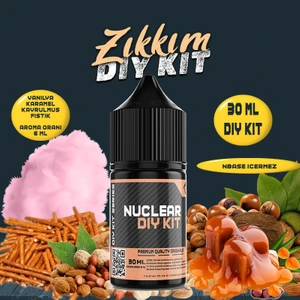 Nuclear Kimya Zıkkım Dıy Kit Kavrulmuş Fıstık Karamel Gıda Aroması ( 6 ml Aroma Içerir ) 30 ml
